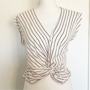 Mustard Seed striped knot twist‎ front cropped top small